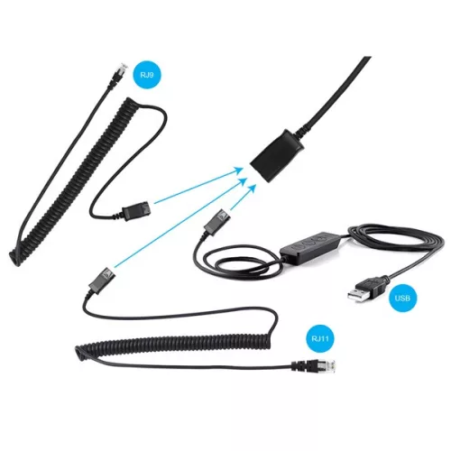 Sandberg Fejhallgató - USB+RJ9/11 Headset Pro Stereo