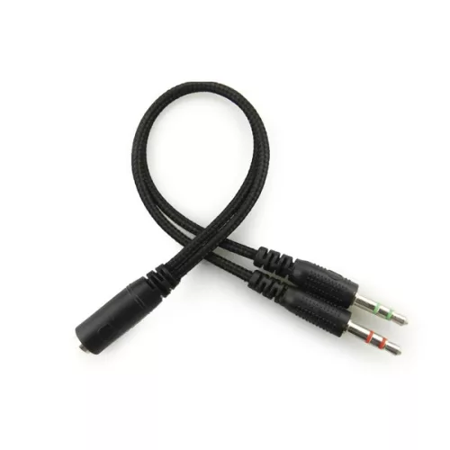 Sandberg Fejhallgató - MiniJack Chat Headset Saver (mikrofon; 3,5mm jack; hangerő szabályzó; 1,8m kábel; fekete)