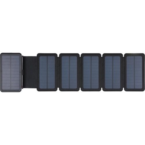 Sandberg Akkubank - Solar 6-Panel Powerbank 20000 (napelemes; kültéri; IPX4 cseppálló; LED lámpa; 2xUSB-A+USB-C)
