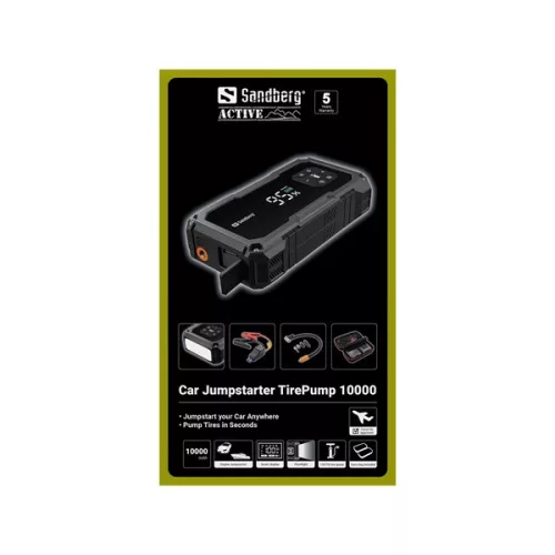 Sandberg Akkubank - Car Jumpstarter TirePump 10000