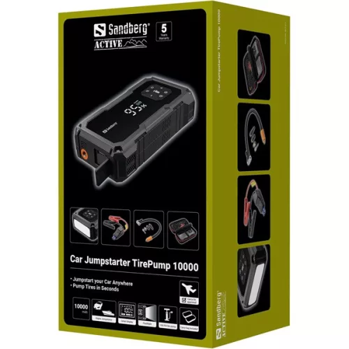 Sandberg Akkubank - Car Jumpstarter TirePump 10000