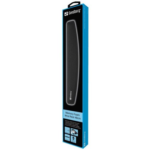 Sandberg Billentyűzet Csuklótámasz - Memory Foam Wrist Rest 48cm (Memória habos csuklótámasz; fekete)