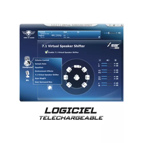 Spirit of Gamer Fejhallgató - H700 White (MultiPlatform, 7.1, mikrofon, hangerőszabályzó, nagy-párnás, fehér)