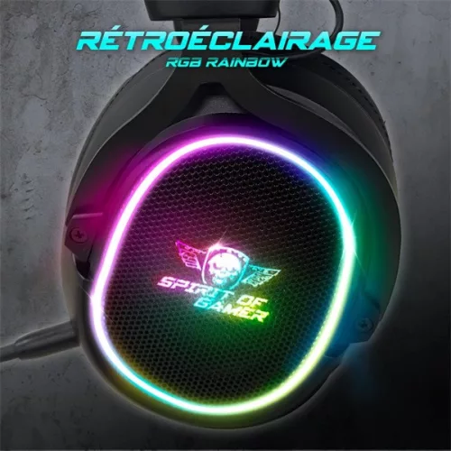 Spirit of Gamer Wireless Fejhallgató - MIC-XH1200 (MultiPlatform,7.1,mikrofon, hangerőszabályzó, nagy-párnás, fekete)