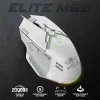 Spirit of Gamer Egér - ELITE-M60 White (Optikai, 20000 DPI, 1000Hz, 9 programozható gomb, RGB, vezetékes, fehér)