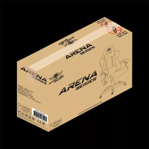 Spirit of Gamer szék - ARENA Dark Grey (állítható magasság; párnázott kartámasz; PU; max.120kg-ig, sötét-szürke)