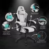Spirit of Gamer szék - ARENA Light Grey (állítható magasság; párnázott kartámasz; PU; max.120kg-ig, világos-szürke)