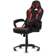   Spirit of Gamer szék - FIGHTER Red (állítható magasság; párnázott kartámasz; PU; max.120kg-ig, fekete-piros)