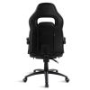 Spirit of Gamer szék - MUSTANG Black (állítható dőlés/magasság; kihajtható lábtartó; max.120kg-ig, fekete)