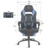 Spirit of Gamer szék - MUSTANG Blue (állítható dőlés/magasság; kihajtható lábtartó; max.120kg-ig, kék)