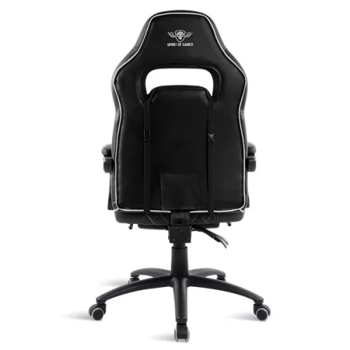Spirit of Gamer szék - MUSTANG White (állítható dőlés/magasság; kihajtható lábtartó; max.120kg-ig, fehér)