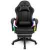 Spirit of Gamer szék - SIRIUS (RGB, állítható dőlés/magasság; kihajtható lábtartó; max.120kg-ig, fekete)