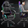 Spirit of Gamer szék - SIRIUS (RGB, állítható dőlés/magasság; kihajtható lábtartó; max.120kg-ig, fekete)