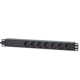   Manhattan elosztó - 19" Rackmount elosztó, 7 aljzat,  túlfeszültség védett, 3m