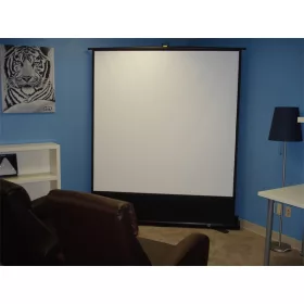   EliteScreens 84" (16:9) hordozható manuális pull up vászon F84XWH2 (186 x 105 cm, Fekete váz, X teleszkóp)