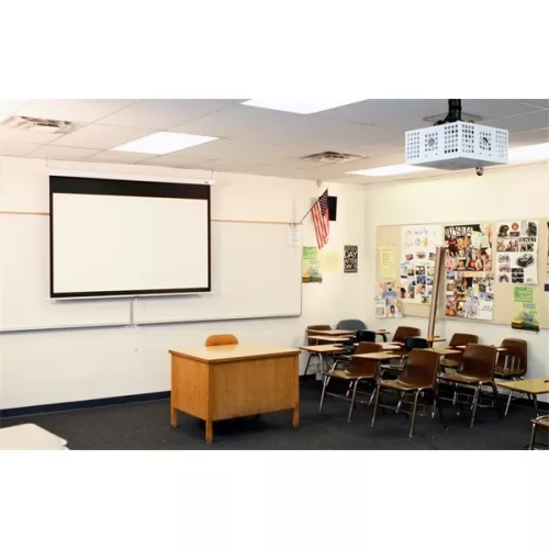 EliteScreens 100" (4:3) manuális fali vászon M100VSR-Pro (203 x 152 cm, Fehér váz)