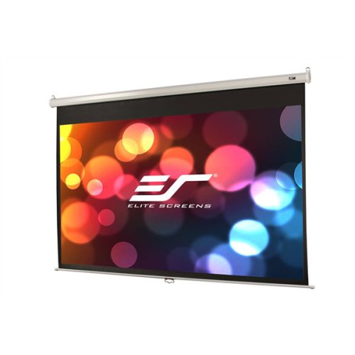 EliteScreens 100" (16:9) manuális fali vászon M100XWH-E24 (221 x 125 cm, Fehér váz)