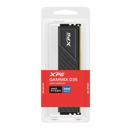 ADATA Memória Desktop - 8GB DDR4 XPG GAMMIX D35 (3200MHz, CL16, 1.35V, hűtőbordás, fekete)