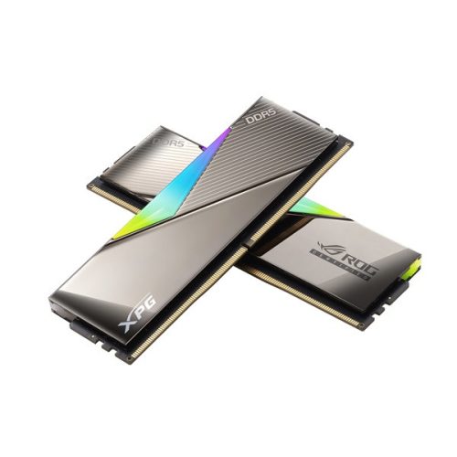 ADATA Memória Desktop - 32GB KIT DDR5 XPG LANCER RGB ROG (2x16GB, 6600MHz, CL32, 1.35V, hűtőbordás, fekete, RGB)