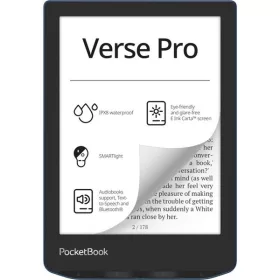   PocketBook E-book Olvasó - PB634-A-WW (Verse Pro, 6" E Ink Carta, 16GB, SMARTlight, wifi, Bluetooth, USB-C, IPX8, kék)