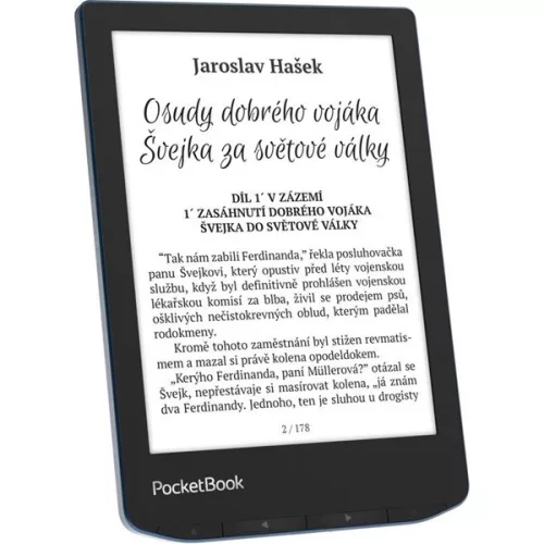 PocketBook E-book Olvasó - PB634-A-WW (Verse Pro, 6" E Ink Carta, 16GB, SMARTlight, wifi, Bluetooth, USB-C, IPX8, kék)