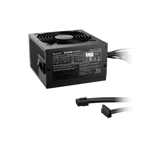 Be Quiet! Tápegység 750W - SYSTEM POWER 11 (80+ Bronze, ATX3.1, PCIe5.1, fekete)