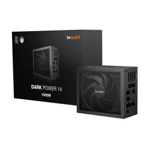 Be Quiet! Tápegység 1000W - DARK POWER 14 (80+ Titanium, ATX3.1, PCIe5.1, moduláris, fekete)