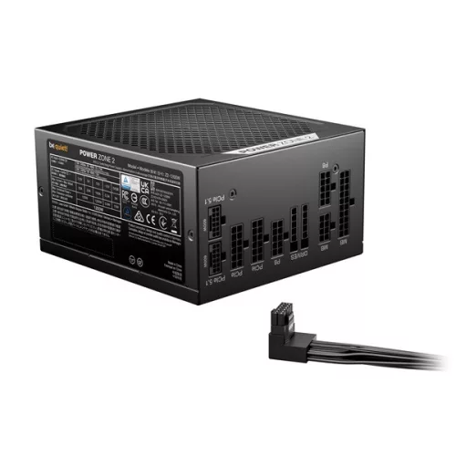 Be Quiet! Tápegység 1200W - POWER ZONE 2 (80+ Platinum, ATX3.1, moduláris, félpasszív ventilátor, fekete)