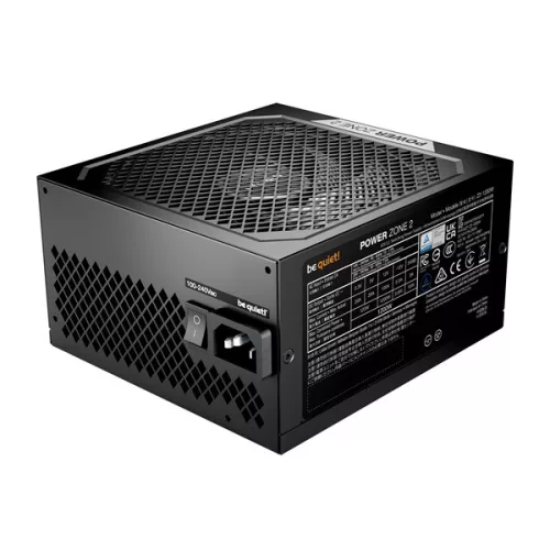 Be Quiet! Tápegység 1200W - POWER ZONE 2 (80+ Platinum, ATX3.1, moduláris, félpasszív ventilátor, fekete)