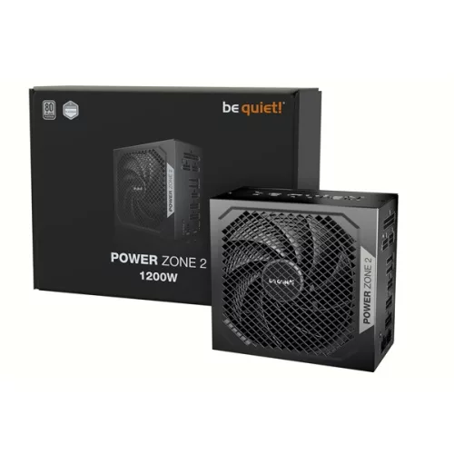 Be Quiet! Tápegység 1200W - POWER ZONE 2 (80+ Platinum, ATX3.1, moduláris, félpasszív ventilátor, fekete)