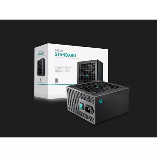 DeepCool Tápegység 550W - Gamerstorm PF550L (80 Plus, ATX2.31, Aktív PFC, 12cm )