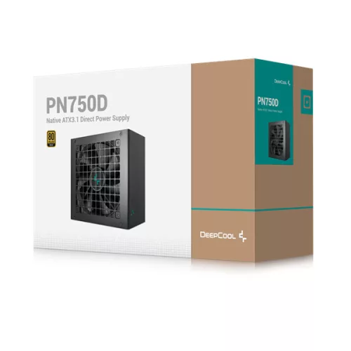 DeepCool Tápegység 750W - Gamerstorm PN750-D (80 Plus Gold, ATX3.1, PCI-E 5.1, Aktív PFC, 12cm)