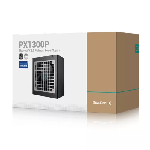 DeepCool Tápegység 1200W - PX1300-P (80 Plus Platinum, ATX3.0,  Aktív PFC, Full Moduláris, )