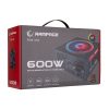 Rampage Tápegység - 600W RGB-600  (80 Plus Bronze; RGB, 12cm ventilátor, Aktív PFC)