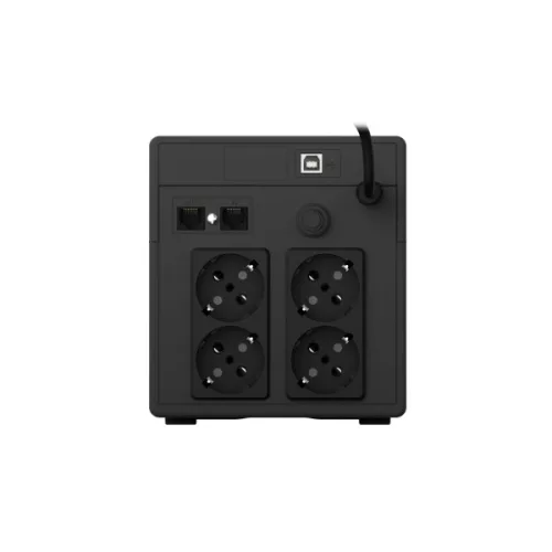 NJOY Szünetmentes  1000VA - Cadu 1000 (2 Schuko, line-interaktív, USB menedzsment, RJ11/45 vonalvédelem(1Gb/s), fekete)
