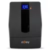 NJOY Szünetmentes 1000VA - Horus Plus 1000 (4 Schuko, line-interaktív, RJ45 védelem, USB, szoftver, LCD kijelző, fekete)