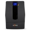 NJOY Szünetmentes 1500VA - Horus Plus 1500 (4 Schuko, line-interaktív, RJ45 védelem, USB, szoftver, LCD kijelző, fekete)