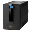 NJOY Szünetmentes 2000VA - Horus Plus 2000 (4 Schuko, line-interaktív, RJ45 védelem, USB, szoftver, LCD kijelző, fekete)