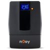 NJOY Szünetmentes  600VA - Horus Plus 600 (2 Schuko, line-interaktív, RJ11 védelem, USB, szoftver, LCD kijelző, fekete)