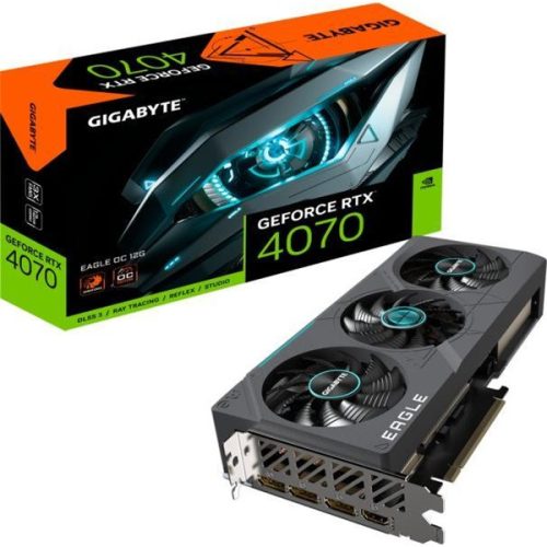 Gigabyte Videókártya - nVidia RTX 4070 EAGLE OC (12288MB, GDDR6X, 192bit, 2505/21000Mhz, 1xHDMI, 3xDP)