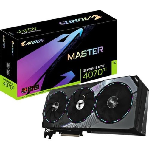 Gigabyte Videókártya - nVidia RTX 4070 Ti MASTER (12288MB, GDDR6X, 192bit, 2670/21000Mhz, 1xHDMI, 3xDP)