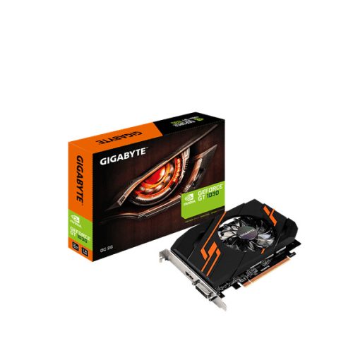 Gigabyte Videókártya - nVidia GT1030 (2048MB, DDR5, 64bit, 1265/6008Mhz, DVI, HDMI, Single Slot Ventilátor)