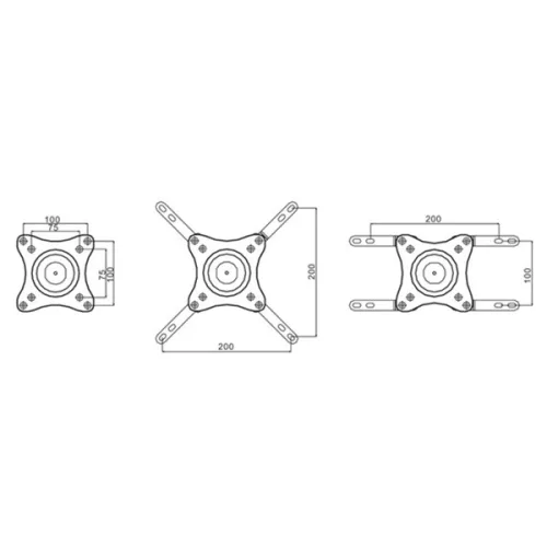 MULTIBRACKETS Fali konzol, M VESA Flexarm 360 III Silver 75 100 200 (15-32", max.VESA: 200x200 mm, 15 kg)