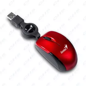   GENIUS Vezetékes egér optikai Micro Traveler USB Piros 1200dpi