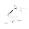 MULTIBRACKETS Asztali konzol, M VESA Gas Lift Arm Single White (15-34", max.VESA: 100x100 mm, 10 kg)