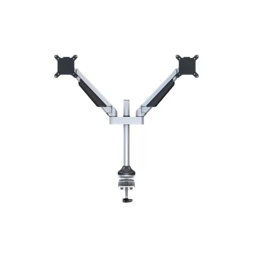 MULTIBRACKETS 2 karos asztali konzol, M VESA Gas Lift Arm Dual Silver (15-32", max.VESA: 100x100 mm, 10 kg)