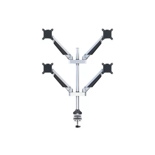 MULTIBRACKETS 4 karos asztali konzol, M VESA Gas Lift Arm Quad Silver (15-32", max.VESA: 100x100 mm, 10 kg)