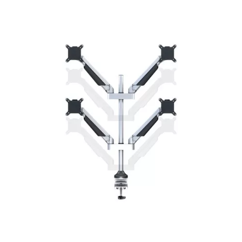 MULTIBRACKETS 4 karos asztali konzol, M VESA Gas Lift Arm Quad Silver (15-32", max.VESA: 100x100 mm, 10 kg)