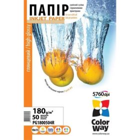   COLORWAY Fotópapír, magasfényű (high glossy), 180 g/m2, 10x15, 50 lap