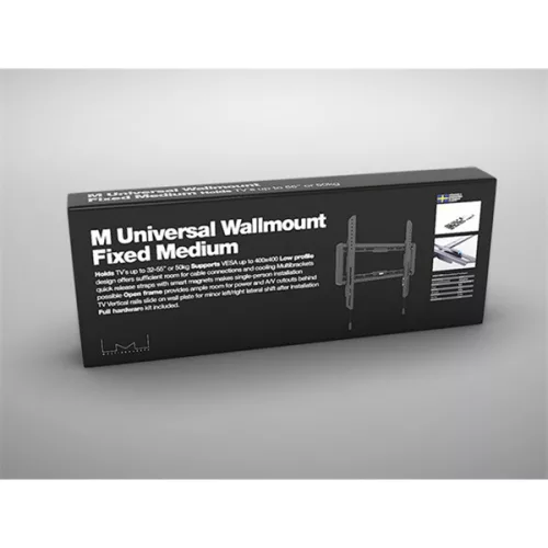 MULTIBRACKETS Fix fali konzol, M Universal Wallmount Fixed Medium Black (32-65", max.VESA: 400x400 mm, 50 kg)